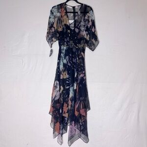 Sass & Bide Interstella Printed Sheer Silk Dress 2 NWT